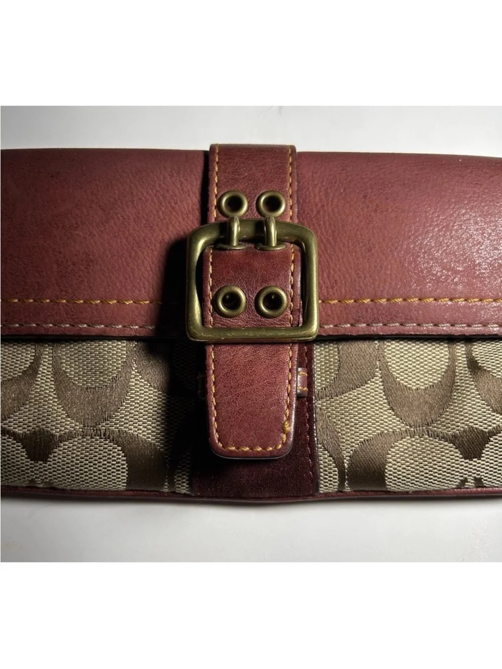 Coach Crossbody Bag 2004 Special Edition, Oxblood Leather and Suede Rare/Vintage